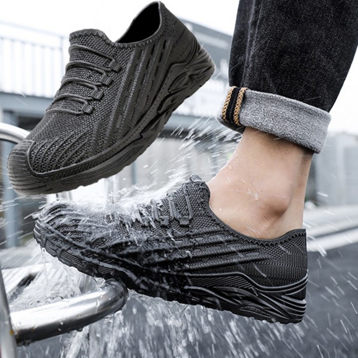 스토리원 SHMSN808 남성 아쿠아 방수 PVC 레인 스니커즈