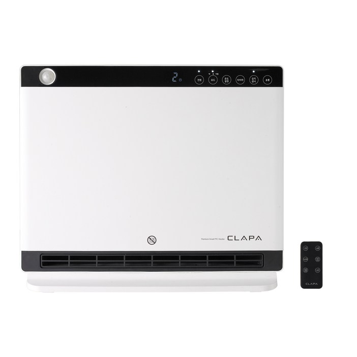 누적 5만대 클래파 PTC 가정용 온풍기 AI온도조절 절전형 전기 히터  리모컨, 단일상품, 화이트