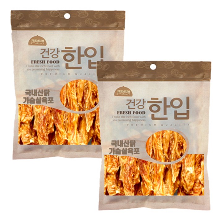 수제명가 애견용 셰프시리즈 건강 한입 간식, 닭가슴살, 100g, 12개