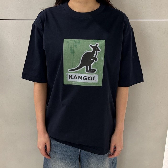 국내정식매장 캉골 반팔 티셔츠 Kangol 페인티드 캥거루 2821 다크네이비