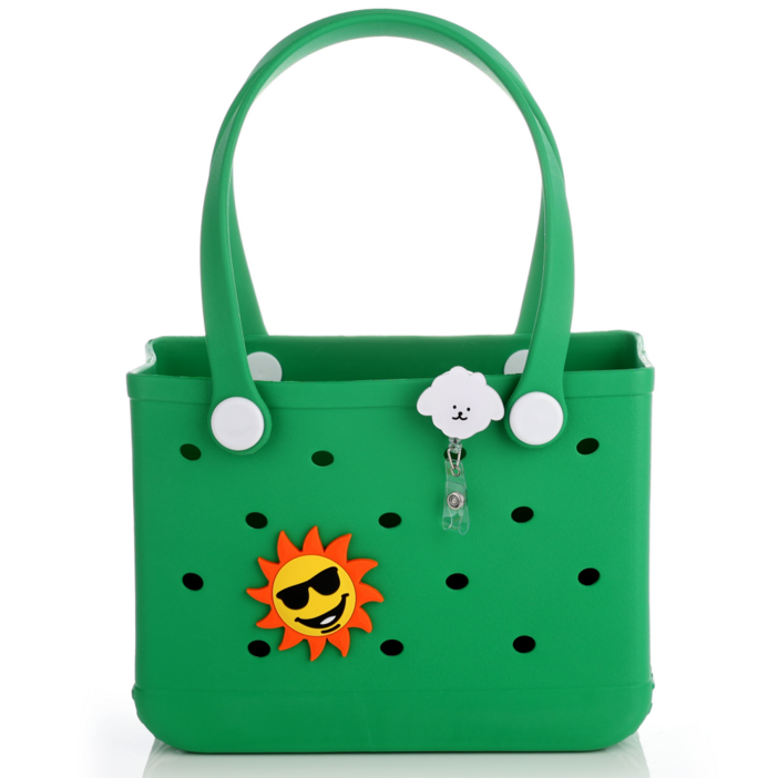 조온하루 실리콘 다용도 EVA 목욕바구니 비치백, 딥그린파츠