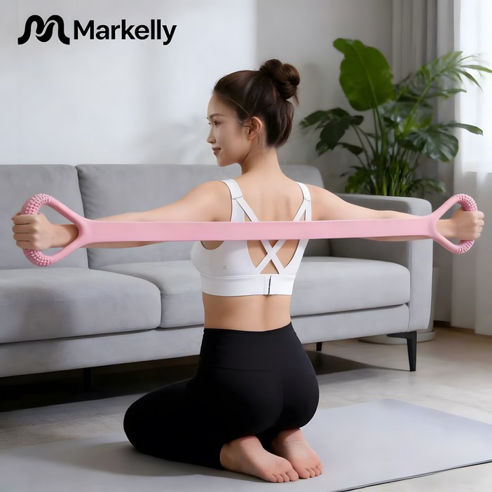 8자형 튜빙밴드 전신 스트레칭 요가 필라테스 홈트 근력 탄력밴드