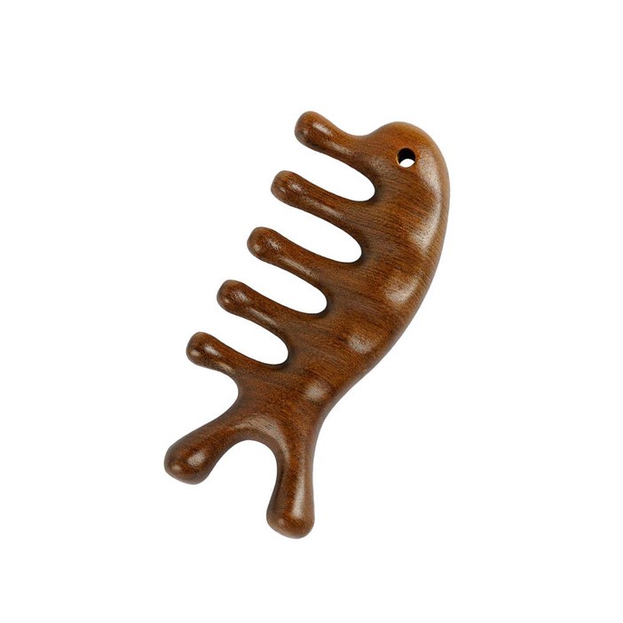 원목괄사 + 박달나무 원목 두피 목,어깨 관절 라운드 혈액순환 림프케어 승모근 바디 마사지기 고급형