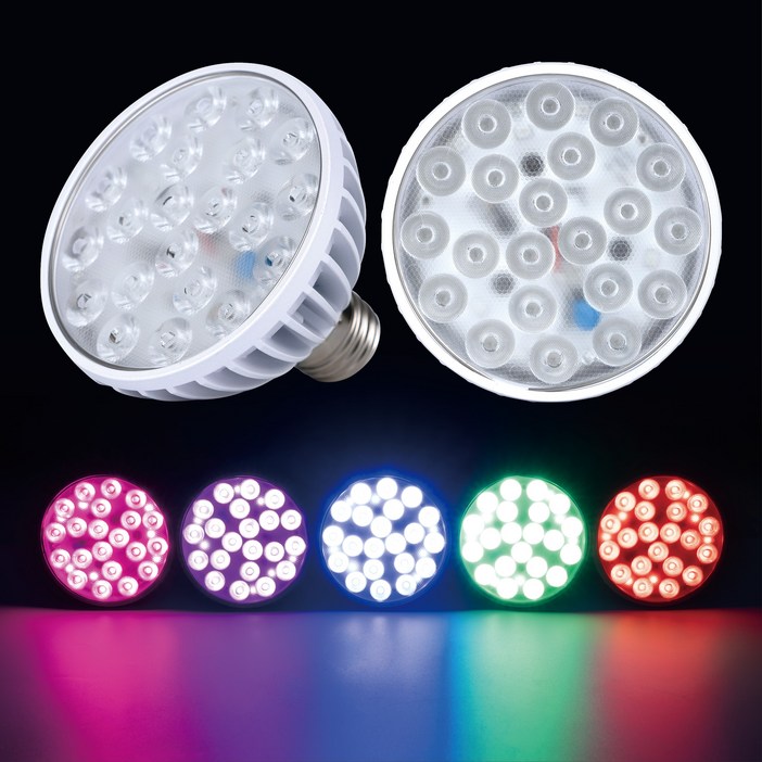 노랑조명 LED 컬러 PAR30 램프 파티 무대 레일조명 인테리어 캠핑, 1개