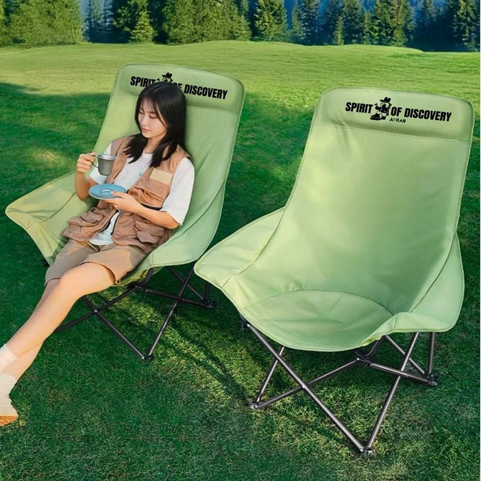 AORAN 캠핑의자 1+1 암레스트 등받이업그레이드, 국방색, 2개