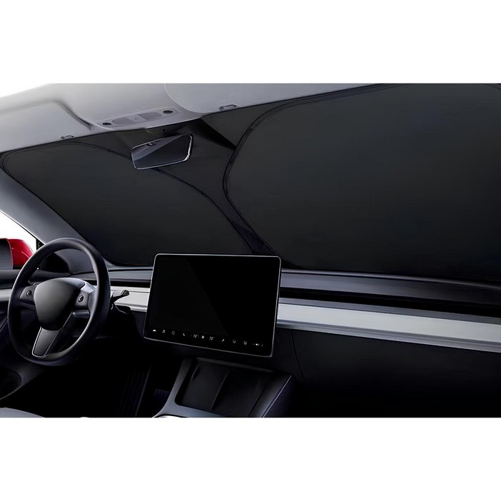 플래그잇 원터치 고급형 차량용차박 운전석앞유리창 접이식 햇빛가리개, 1개, 검정