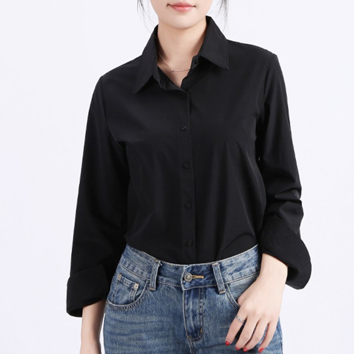 COMIRST 여성 스판 링클프리 카라 정장 긴팔 셔츠 블라우스 10컬러