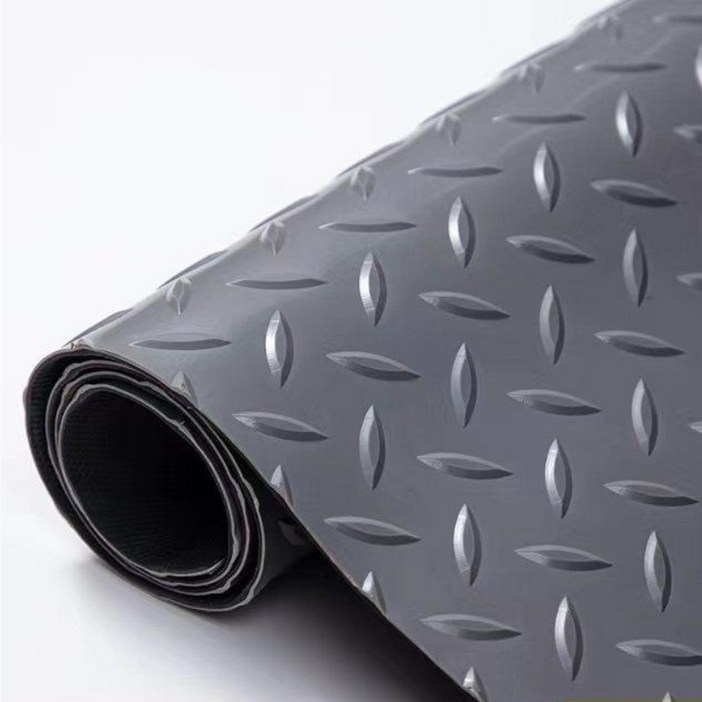 PVC 논슬립 매트 고무 미끄럼방지 바닥 깔판 공장창고, 1개, 그레이