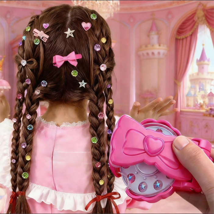 DIY 매직 드릴 주얼리 헤어 장식여자아이 장난감 소꿉놀이  집놀이 헤어 큐빅 선물용