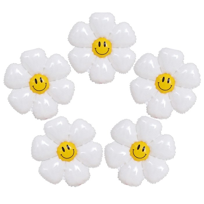 데이지풍선 꽃풍선 특대형110cm, 대형72cm, 중형45cm 파티용품세트 에브리띵스마일1095, 5개, 데이지 대형