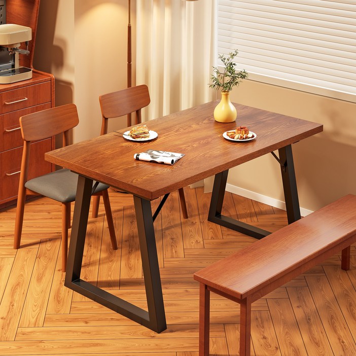 헤르티만 레트로 스타일 식탁 다기능 책상 컴퓨터 책상 LPM사각 테이블