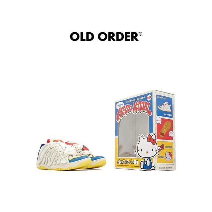 올드오더 x 산리오 헬로키티 콜라보 스케이터 보드 벌키 어글리 슈즈 스니커즈