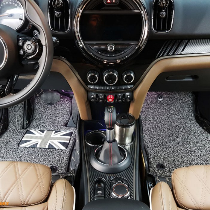 [ 도우팩토리 ] 미니쿠퍼 6D 바닥 매트,앞뒤 1SET, F바디 전용, 코일매트