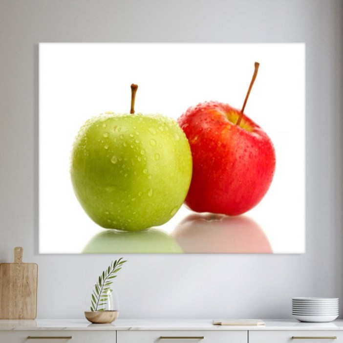 풋사과빨간사과 풍수 사과 그림액자 현관 거실 액자형  돈들어오는 그림