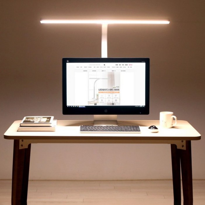 올루미 LED 와이드 학습용 스탠드 조명 800S 집게형, 화이트