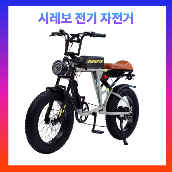 시레보 고출력 자토바이 전기 팻바이크 MTB 전기자전거 출퇴근용 배달용, 민트, 강철