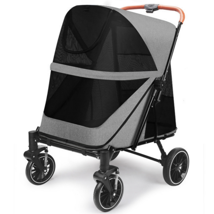 메릴 대형견 전용 개모차 강아지 유모차 애견 웨건 반려견 트레일러 고양이 산책, 그레이