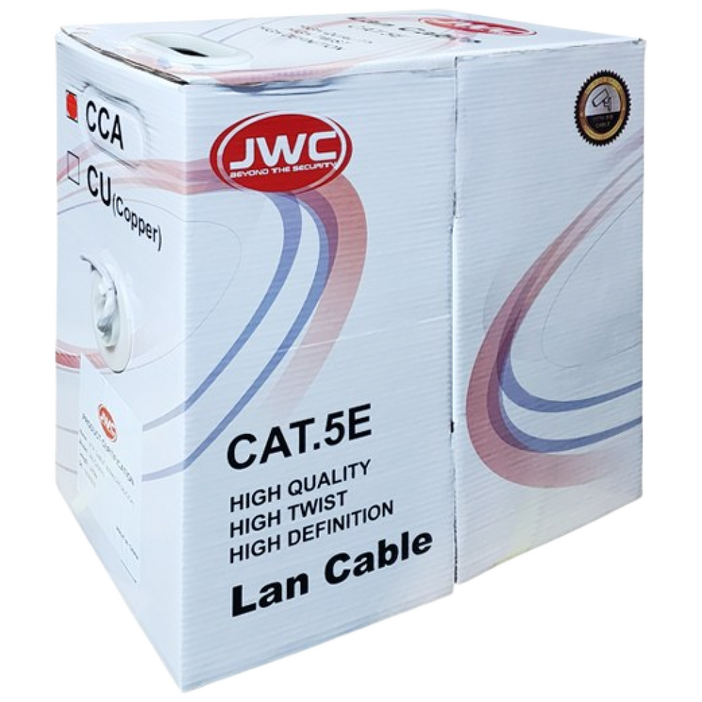 JWC CAT.5e UTP 랜케이블 박스 CCA 300M 랜선 인터넷선 시공용, 1개, 300m