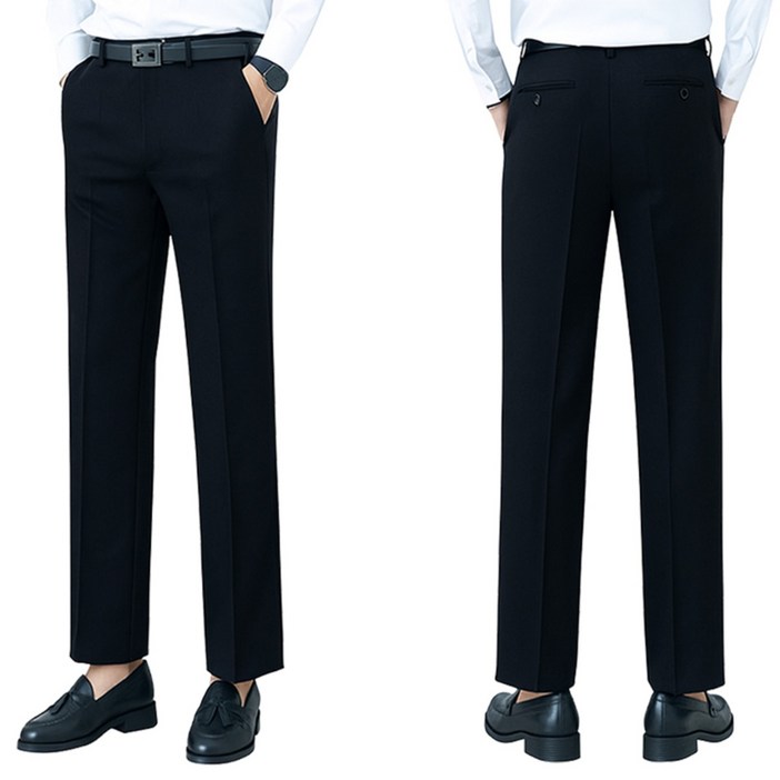 레디핏 남자 링클프리 기장수선 필요없는 빅사이즈 기본 지퍼 스판 슬랙스 정장바지