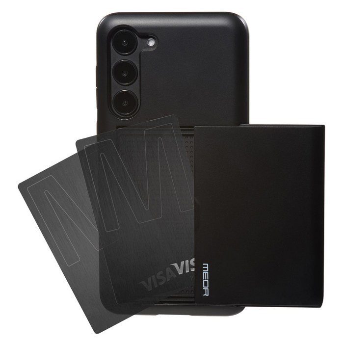 메오르 카드 2장 수납 슬라이드 범퍼 휴대폰 케이스