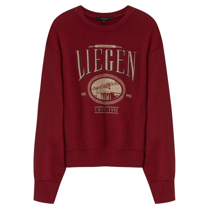 온앤온 여성용 프린트 절게 스웻셔츠