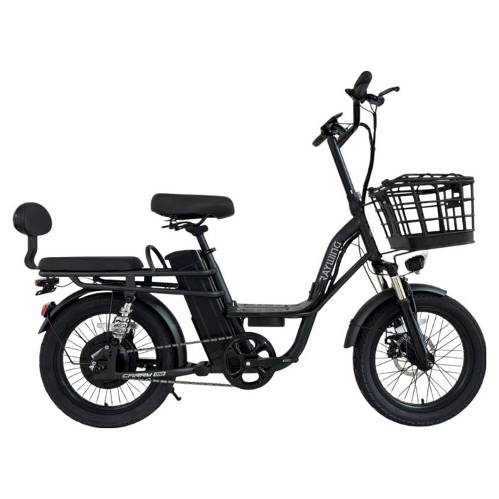 레이윙 캐리 미 동반좌석 전기자전거 10.4Ah 고객직접설치, 팬텀 블랙, 스틸