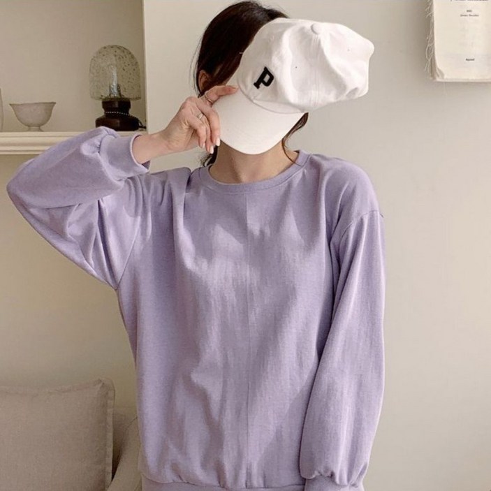 라라온 레이어드 라벨 긴팔 맨투맨 26TSP3707