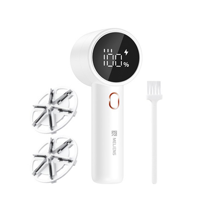 멜리언스 충전식 LED 보풀제거기, ML-MJD01, 화이트