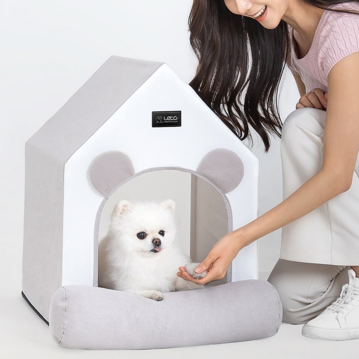 레토 반려동물 숨숨 쿠션하우스, 그레이, 1개 레토 반려동물 숨숨 쿠션하우스, 그레이, 1개