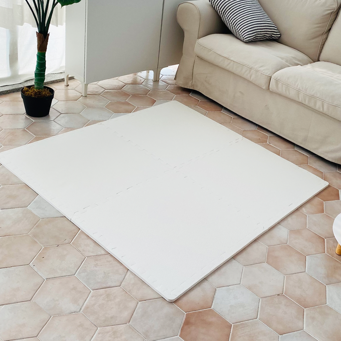 손할매 프리미엄 마블 유아퍼즐매트 4P, 아이보리, 1세트