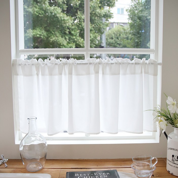 앤코튼 비침없는 고밀도 쉬폰 바란스 커튼