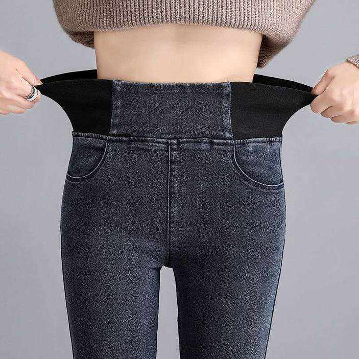 스트레치 슬리밍 스판 밴딩 데님 청바지~34인치