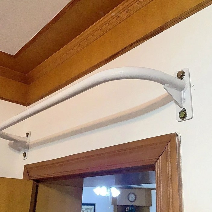 BYQWD스티커 홈 헬스장 벽걸이 철봉 지퍼 턱걸이 실내 헬스기구 화이트 70cm BYQWD