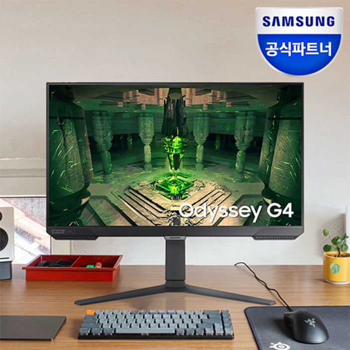 삼성전자 오디세이 G4 S25BG400 25인치 게이밍 모니터 IPS 프리싱크 지싱크 240Hz 1ms HDR10 피봇