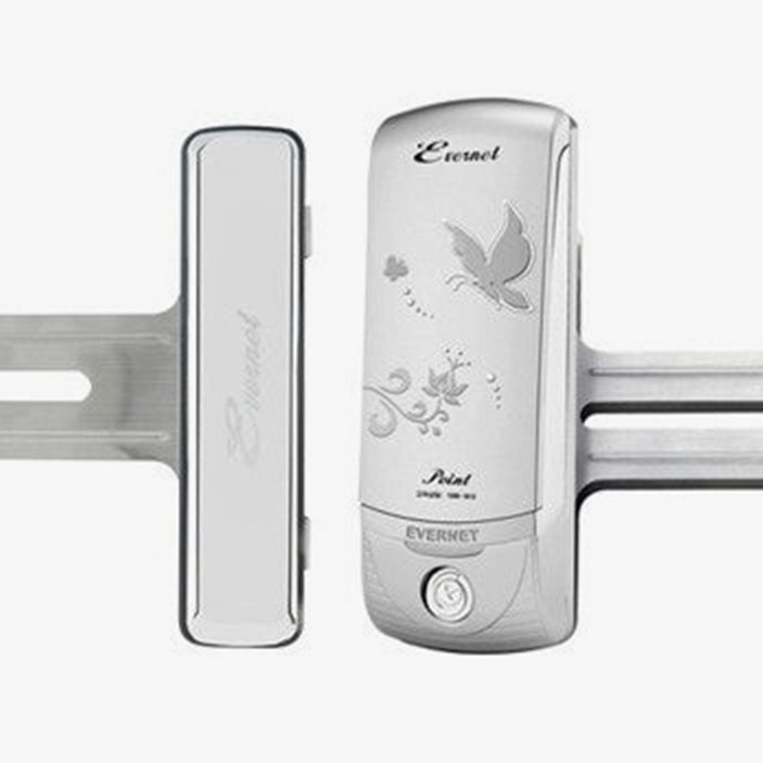 에버넷 번호전용 포인트글라스 양문 GX-POINT-N 강화유리 유리문용 디지털도어락 빠른배송, 포인트글라스양문, 고객직접설치