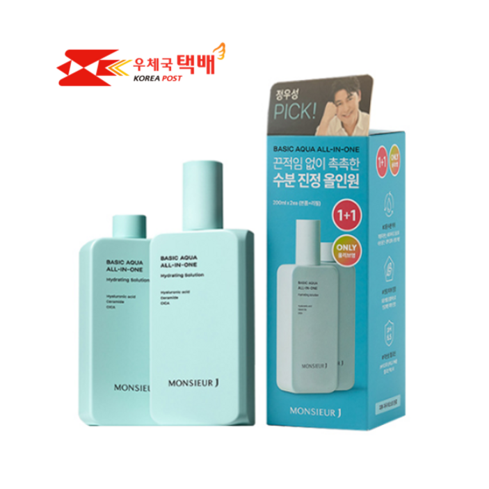 무슈제이 본사 무슈제이 베이직 아쿠아 수분 진정 올인원 200ml 1개