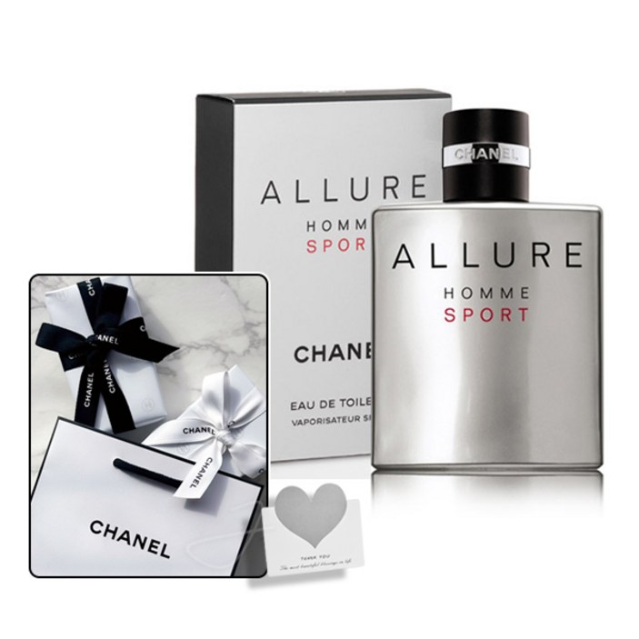 [국내당일발송] 샤넬 알뤼르 옴므 스포츠 EDT 오드뚜왈렛 50ml 백화점 무료선물포장+쇼핑백+선물카드