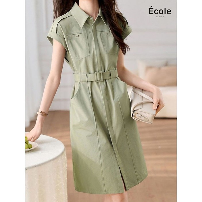 에꼴드파리 멜번 카라 원피스 F45WOB007Z 에꼴드파리 멜번 카라 원피스 F45WOB007Z