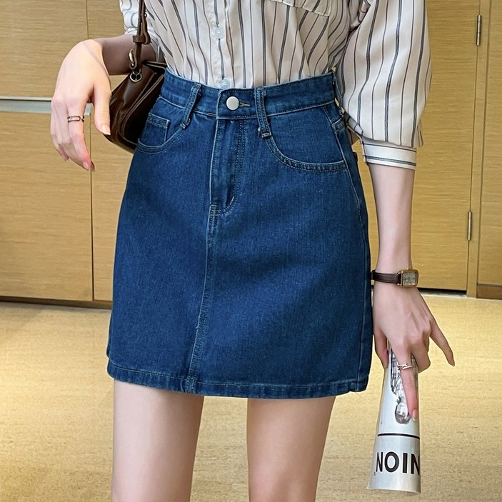 화지나무 여자 청 치마 데님 미니 스커트