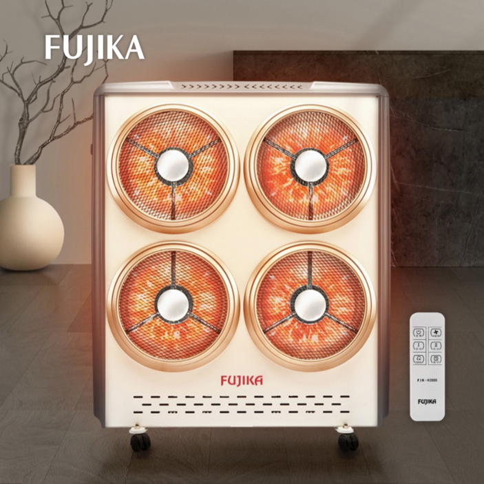 후지카 국산 하이라이트 온풍히터 4구 대형 전기난로, FJK-H4000, 혼합색상