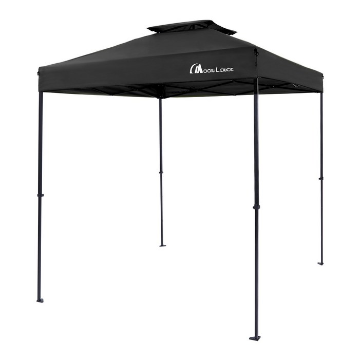 MOON LENCE 자외선 차단 UPF50+천막 원터치 천막 사각 캠핑 타프 방수 타프 그늘막 타프 시스템 파고라 3단 고도 조절  조립 간단 UV(타프막) 스틸(프레임)
