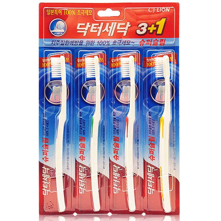 닥터세닥 칫솔 3+1입 x4개 초극세모