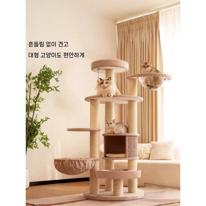 OBLY 고양이원목캣타워 고양이 창문캣타워 공간박스캣타워 소형캣타워 튼튼한, 숲 + 재미 펜던트