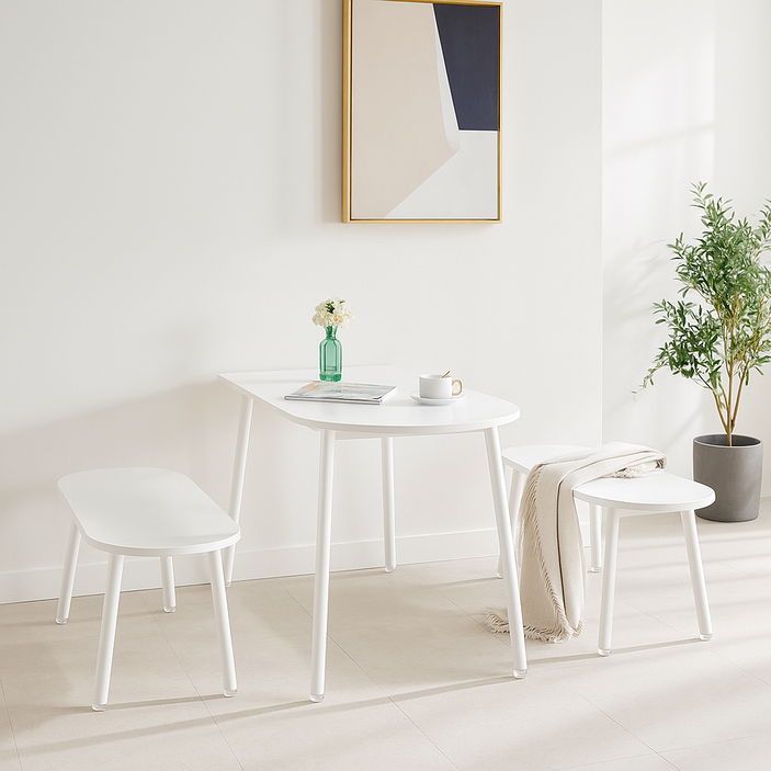 나인홈 반타원 테이블 반원형 식탁 1200