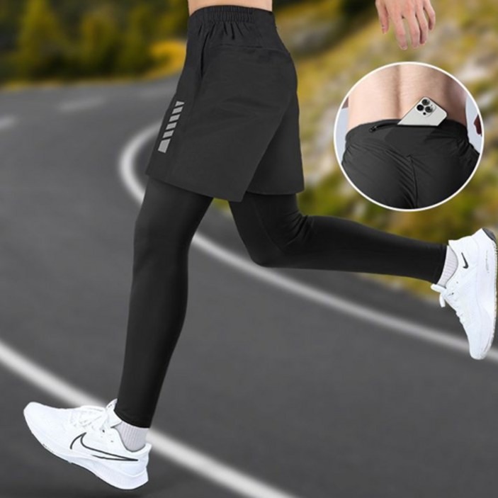 서브22 투인원 남자 9부 레깅스 반바지 팬츠 일체형