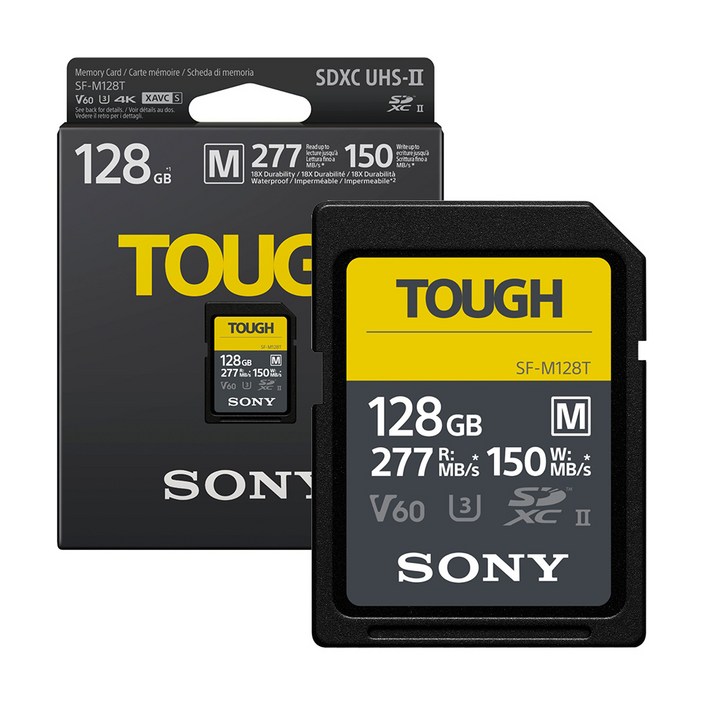 sdxc카드 소니코리아정품 SDXC TOUGH UHS-II V60 SD카드, SF-M128T/T1 128GB