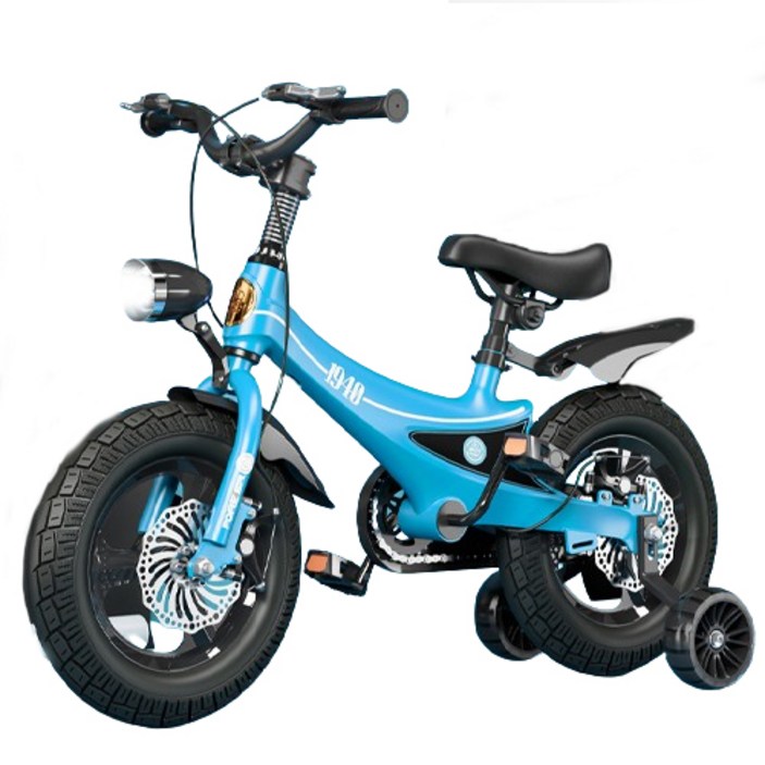 포레버 아동 불빛보조바퀴 자전거 12인치18인치 3세8세 일체형휠 일체형휠뒤좌석 어린이자전거 국내배송착불, 블루
