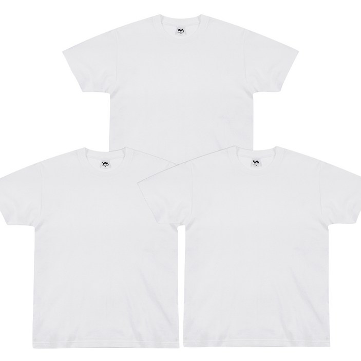 [자체제작] 1+1+1 무지티 반팔티 20수 남자 여자 티셔츠 3장