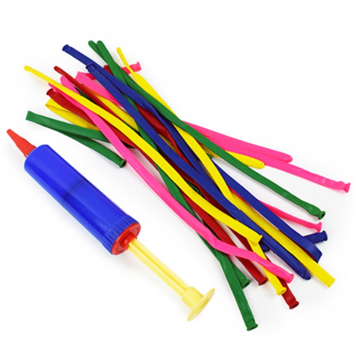 요술풍선 꽃다발 막대 긴 풍선 리본만들기 (펌프포함)