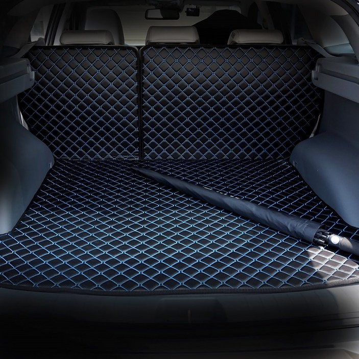 아이빌 현대 넥쏘 신형퀼팅 4D 자동차 트렁크매트  2열등받이 풀세트, 블랙블랙